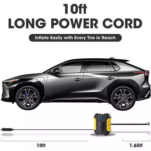 Portable Automobile Air Compressor Digital Tire Inflation Pump LED Lamp Tire Compression Pump Compressor For Car 12v