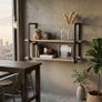 STRATA Industrial Steel Shelf Brackets (Pair) | Modern Minimalist Wall Storage Image 6