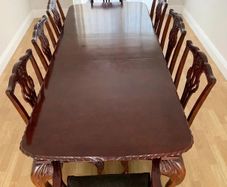 Beautiful Solid Mahogany Chippendale Style Dining Set - 8 Seater