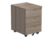 New 3 Drawer Mobile Pedestal - Grey Oak