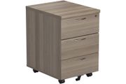 New 3 Drawer Mobile Pedestal - Grey Oak