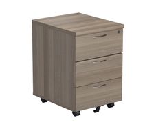 New 3 Drawer Mobile Pedestal - Grey Oak