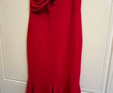 Red Fishtail Maxi Dress