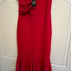 Red Fishtail Maxi Dress