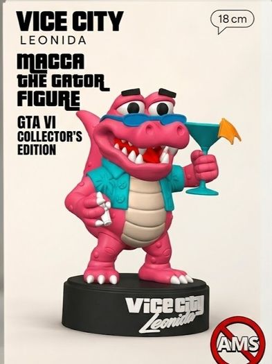 Vice City Leonida Crocodile  3D Printed Collectible GTA decoration