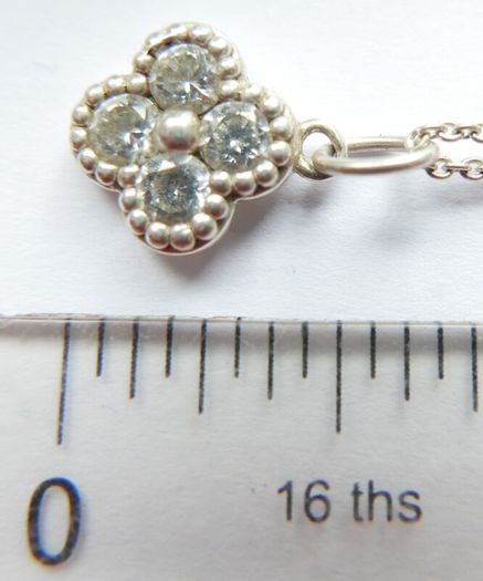 Vintage 925 Sterling Silver Pendant Necklace length 18" - 4g