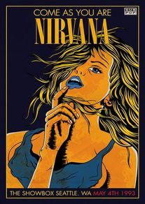 Nirvana - Seattle 1993 - Rare Mini Print/Poste