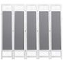 5-Panel Room Divider Grey 175x165 cm Fabric Image 3