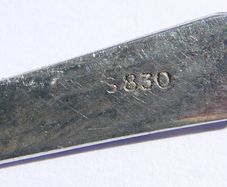 Vintage Silver 830 Golf Club Solid Serving Spoon 14,5g