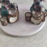 Set Of Tow Dog Fegurine Drumer On Stand Image 5
