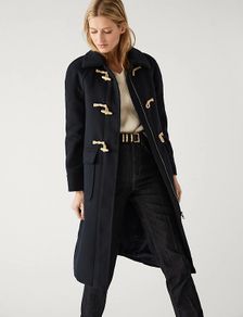 Women coat longline collared Duffle coat from M&S