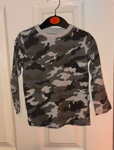 Next long sleeved camouflage top 18-24 months