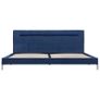Bed Frame with LED Blue Fabric 150x200 cm Image 4