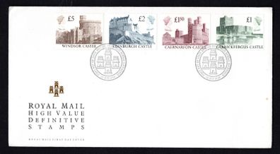 1987 Great Britain Royal Mail High Value Definitive Stamps Addressed First Day Cover (FDC)