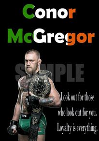 Conor McGregor - Irish MMA UFC Featherweight Champion A3 Size Poster