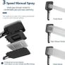 4 Function Shower Mixer Set with Rainfall Top, 3-Spray Handheld, Pull-Out Spray Gun & Tap, Height Adjustable Riser Bar,Grey Titanium Colour Image 2