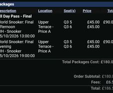 2x World Snooker Championship Final