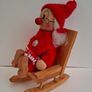 Vintage Wooden Granny Gnome on Rocking Chair Image 2