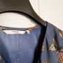 Formula Joven Blue Terracotta Floral Ruffle Wrap Dress V-Neck Tea Dress 14UK/42EU Image 4
