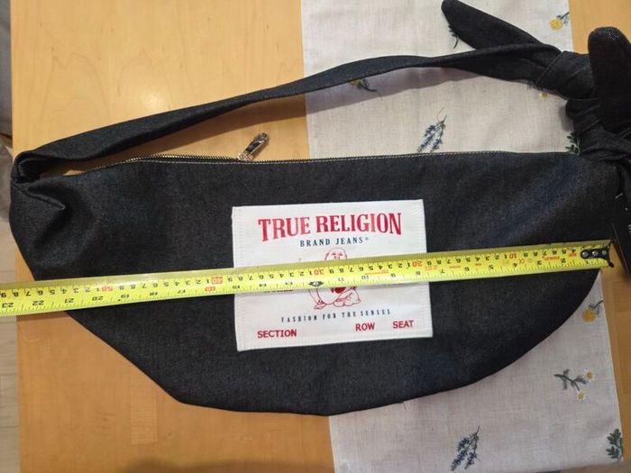 True Religion Black Denim Hobo Bag Y2K NWT