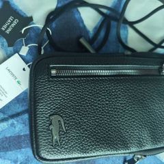 lacoste leather bag