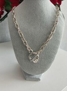 Antique Silver Plated Swarovski Crystal Necklace