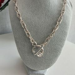 Antique Silver Plated Swarovski Crystal Necklace