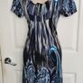 Blue and Black Shift Dress from Culture size 10 Image 3