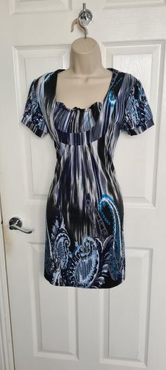 Blue and Black Shift Dress from Culture size 10