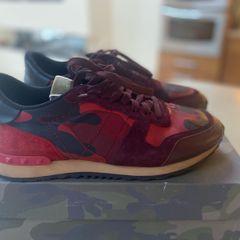 Valentino red leather sneakers