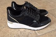 Black Tamaris wedge trainer shoe