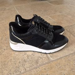 Black Tamaris wedge trainer shoe