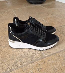 Black Tamaris wedge trainer shoe