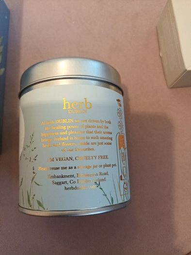 Irish Herb candle Bath salts and handcream set