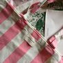Sezane Large Striped Canvas Tote Bag - Pink & Cream Image 3