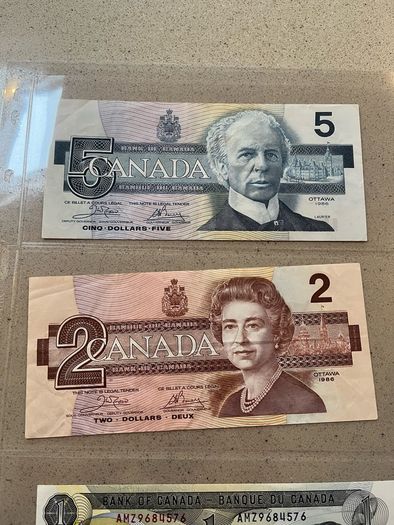 Canada Banknotes lot of 4