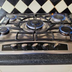 NEFF 5 burner stainless steel built-in gas hob 80cm