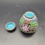 Antique Chinese Japanese Cloisonne Vase Ginger Jar Bowl 3 Pieces Image 9