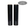 2 Pack Industrial Black Pallet Stretch Wrap Cling Film 20mic x 400mm x 260m with Plastic Rolling handle.Durable Self-Adhering Packing,Moving,Packaging,Heavy Duty Shrink Film Image 2