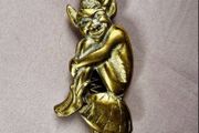 Antique brass imp door knocker ( Cornish pixie)