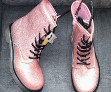 Bnwt size 5(38) pink glitter boots