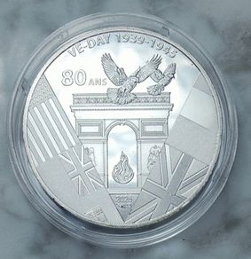France 10 Euro Silver (.333) Uncirculated Coin 2025 - V-E DAY 80th anniversary - V-E DAY 80th anniversary