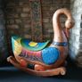 Exotic Hand Carved Rocking Swan Image 2