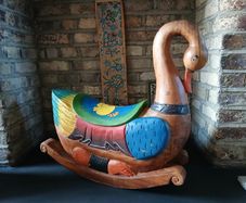 Collectable Hand Carved Rocking Swan
