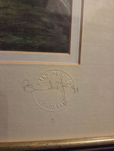 Brendan Hayes "The Grand Canal at Ranelagh" signed Lithograph