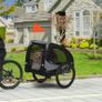 Pet Trailer, Mesh Windows, Roll-Up Cover, Universal Hitch, Steel Frame, Black, 140 x 71 x 83 cm Image 3