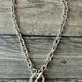 Antique silver plated toggle necklace Image 2