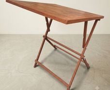 Vintage Wooden Folding Artist's table with Adjustable Tilt