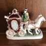 Vintage horses and carriage with figurines cinderella style ornament Image 2