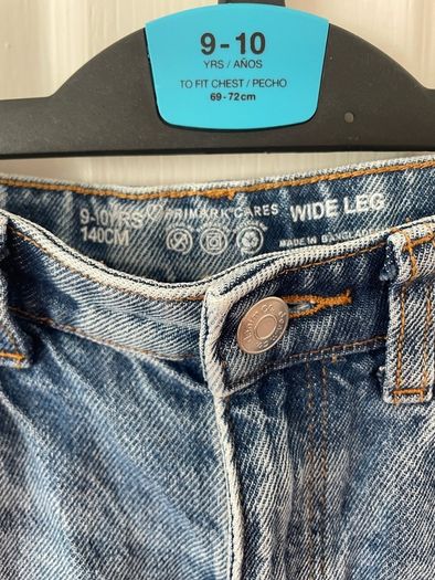 Girls Primark Wide Leg Jeans Age 9-10